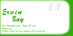 ervin bay business card